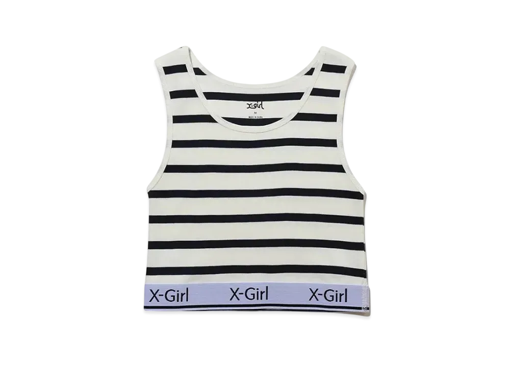 X-Girl Logo And Stripe Tank Top "Multi"