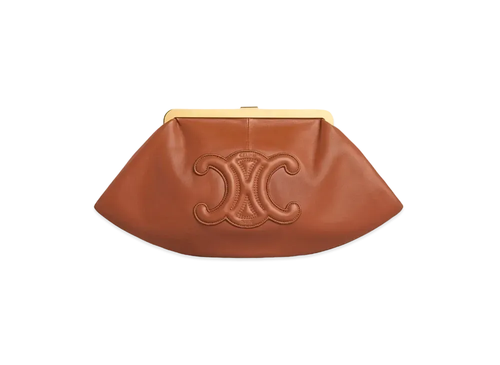 CELINE Pouch Cuir Triomphe In Smooth Lambskin "Tan"