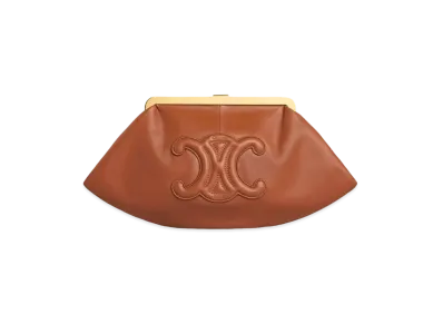 CELINE Pouch Cuir Triomphe In Smooth Lambskin "Tan"