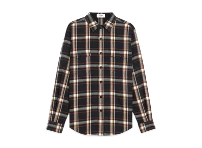 CELINE Loose Shirt / Checked Wool Twill "Multicolor"
