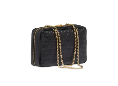 MIU MIU Leather Top-Handle Bag With Embossed Logo "Black"