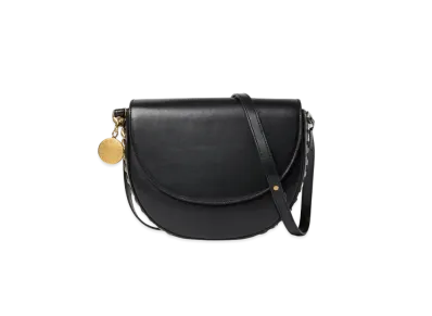 STELLA McCARTNEY Flame Medium Flap Shoulder Bag "Black"