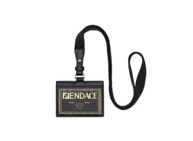 FENDI x Versace Fendace Black Leather Logo Card Holder "Black"