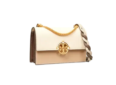 TORY BURCH Mirror color block mini bag "Brie/Almond Flour"