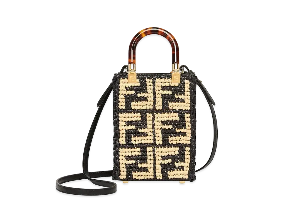 FENDI Sunshine Shopper Small Fabric "Black"