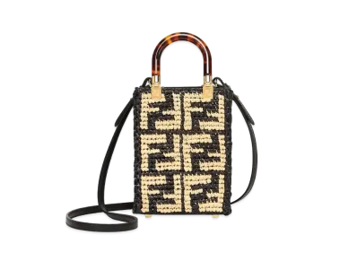 FENDI Sunshine Shopper Small Fabric "Black"