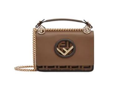 FENDI Kan I F Small Leather Mini-Bag "Black"