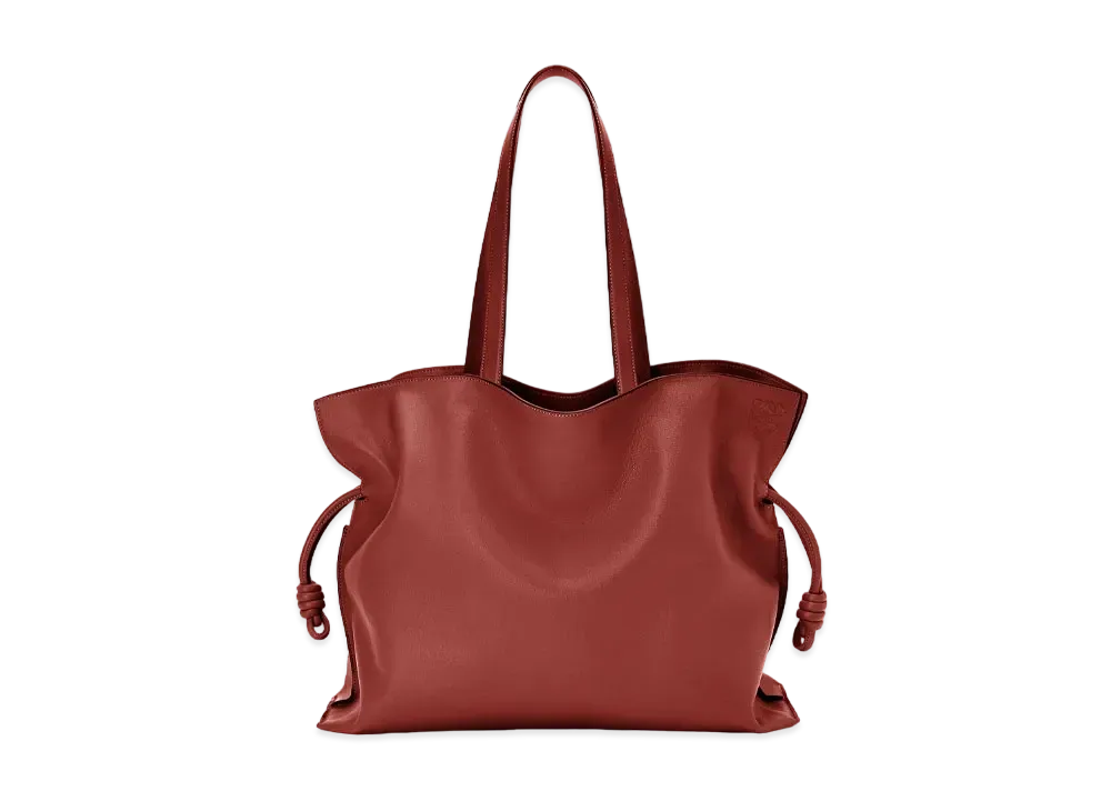 LOEWE XL Flamenco Bag In Nappa Calfskin "Burnt Red"