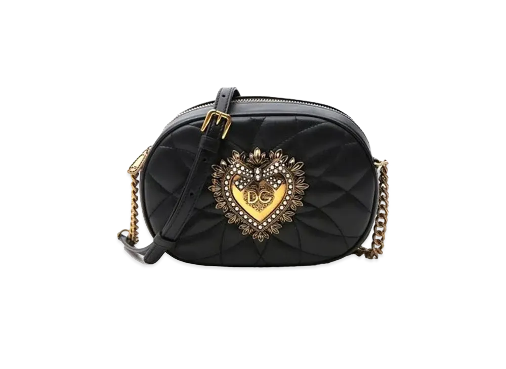 Dolce&Gabbana Devotion Camera Bag Matrasse Nappa Leather "Black"