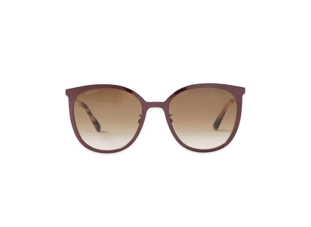 Jimmy Choo Oria Cat Eye Sunglasses With Swarovski Crystals "Copper Gold"