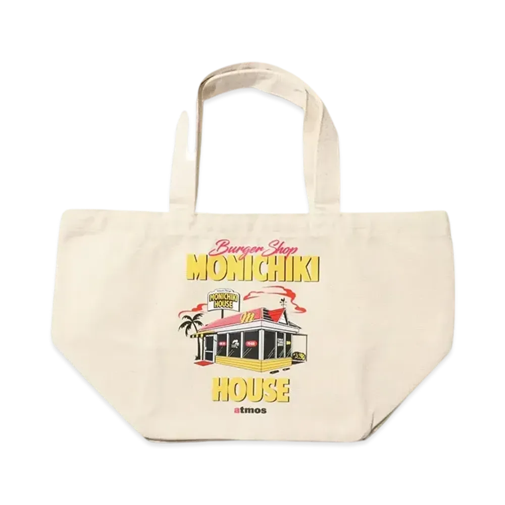 atmos pink x MONICHIKI HOUSE Atmoni Tote Bag "Ivory"
