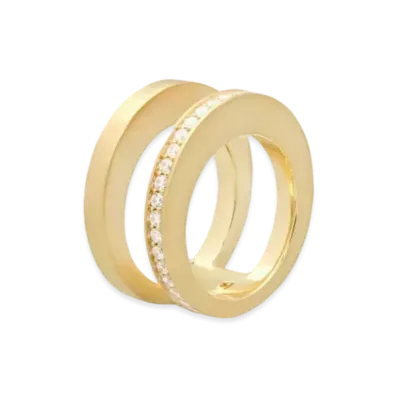 TOMWOOD Vault Double Half Diamond "Gold"