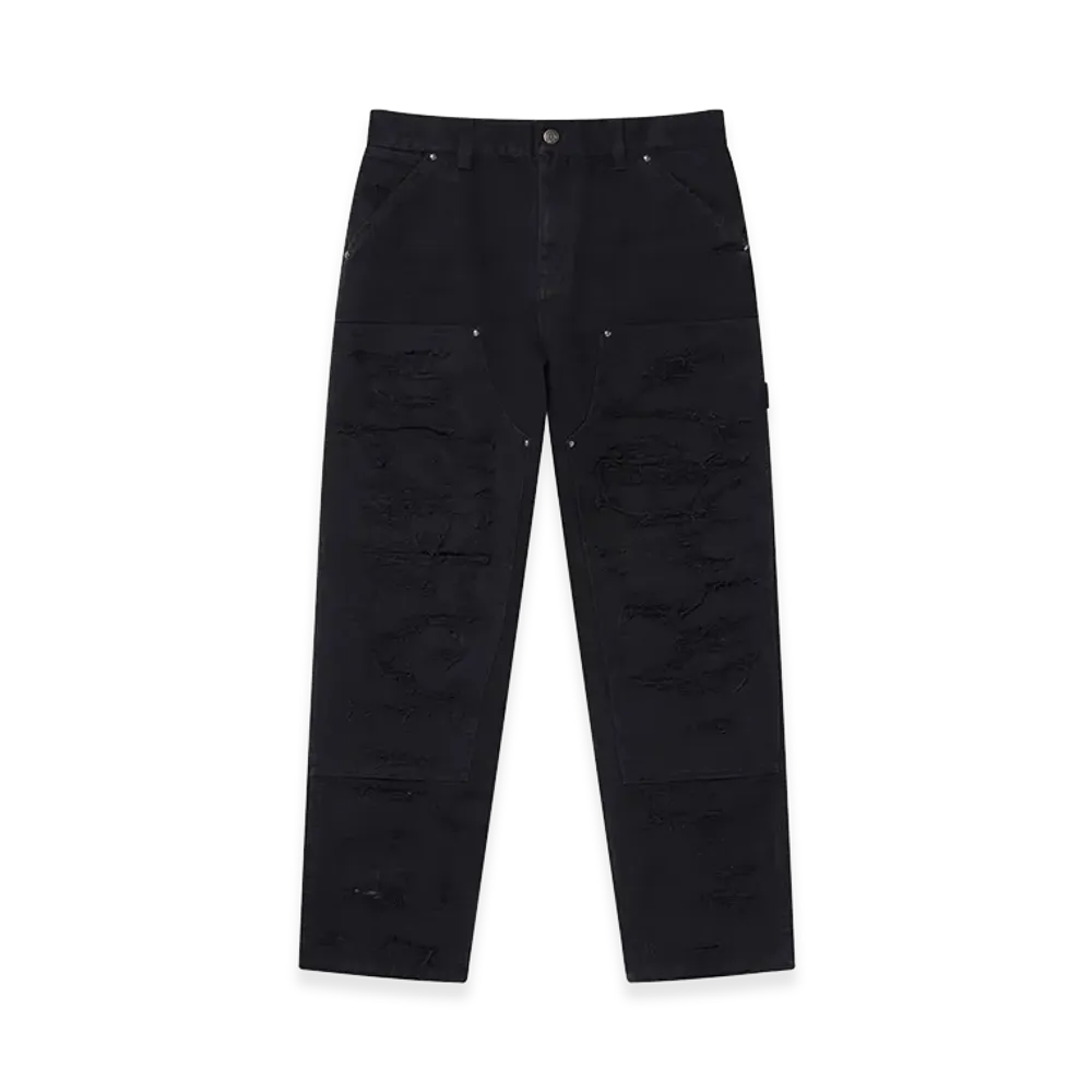 BlackEyePatch Destroyed Double Knee Painter Pants "Black"