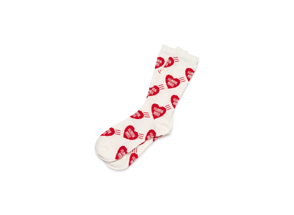 HUMAN MADE Heart Socks "White"