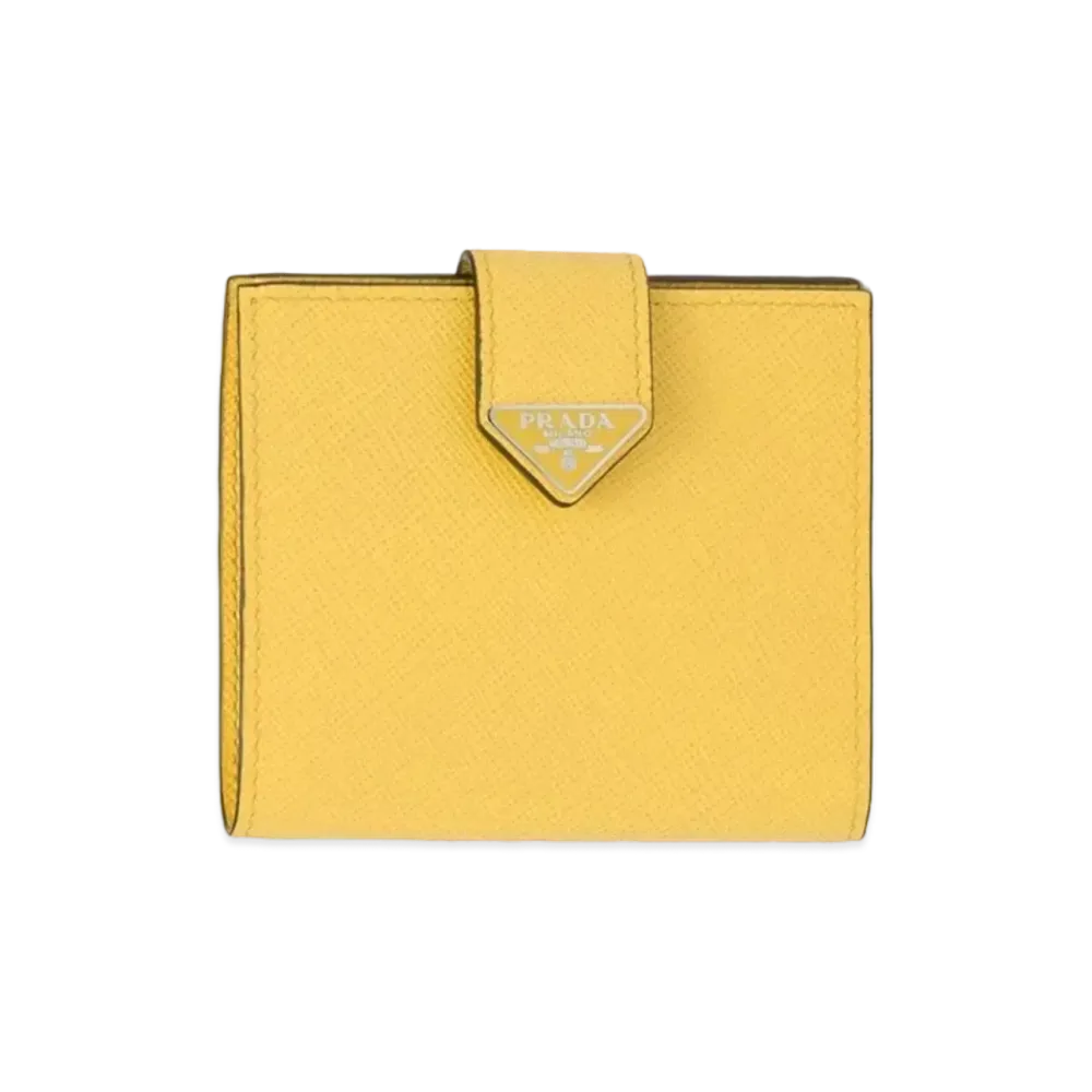 PRADA Saffiano Leather Wallet "Sunny Yellow"