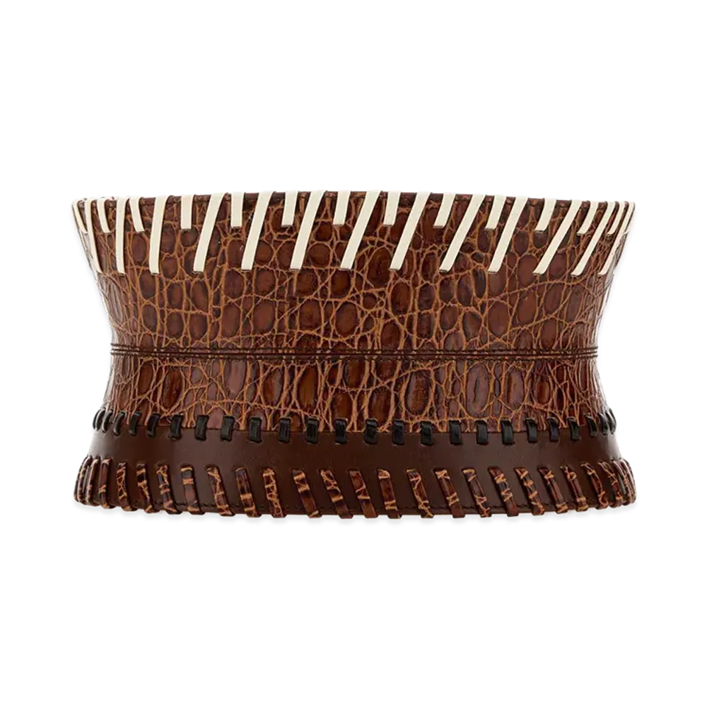 DRIES VAN NOTEN Women's Leather Belt "Brown"
