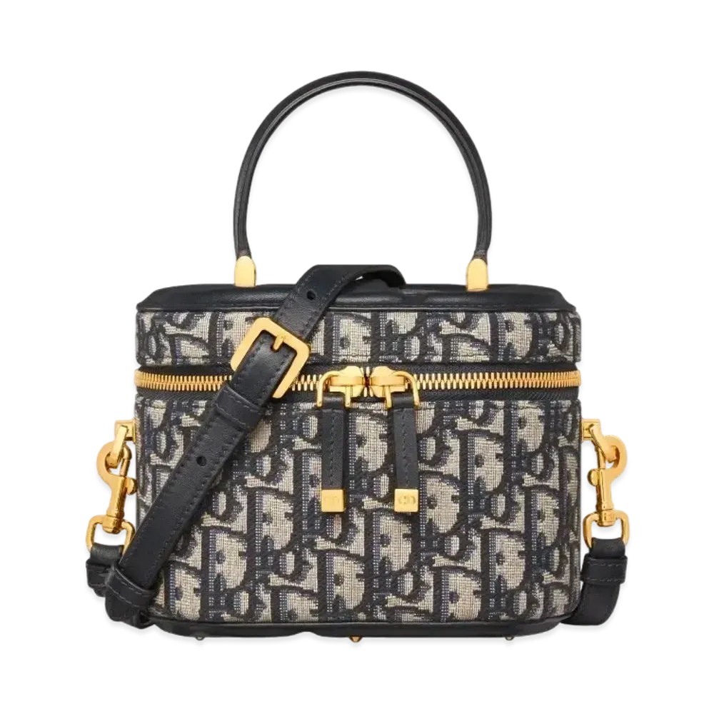 Dior Small CD Signature Vanity Case Dior Oblique Jacquard "Blue"