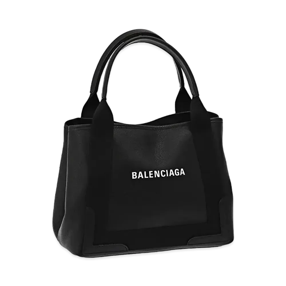 BALENCIAGA Navy Cabas Tote "Black"