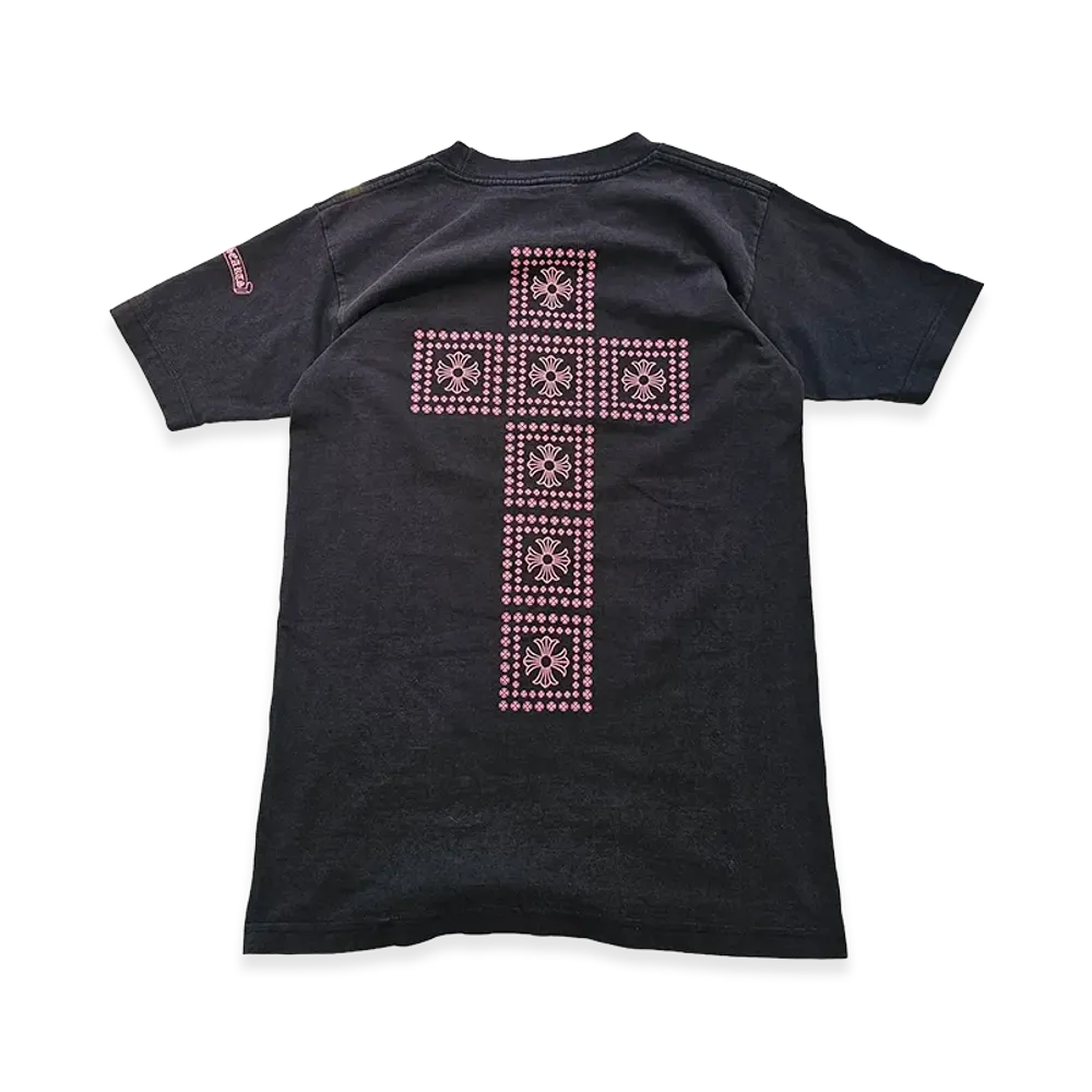 Chrome Hearts CH Plus Block Cross Back Print S/S T-Shirt "Black/Pink"