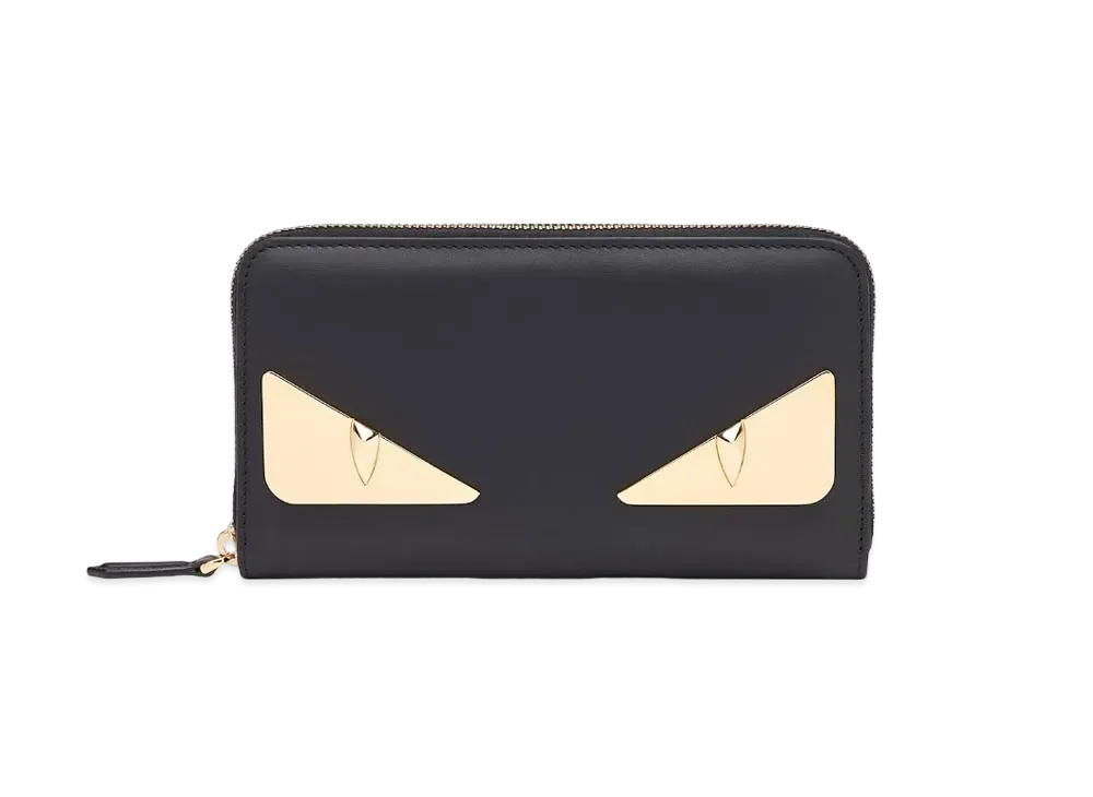 FENDI Ziparound Long Wallet Leather Wallet "Black"