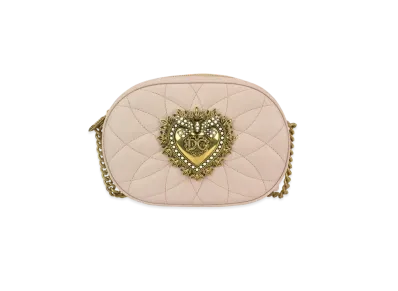Dolce&Gabbana Devotion Camera Bag Matrasse Nappa Leather "Pale Pink"