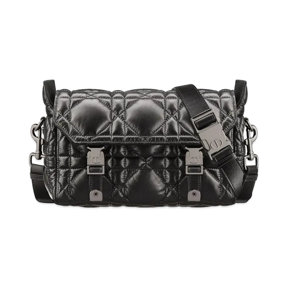 Dior Small Diorcamp Bag Macro Cannage Calfskin "Black"