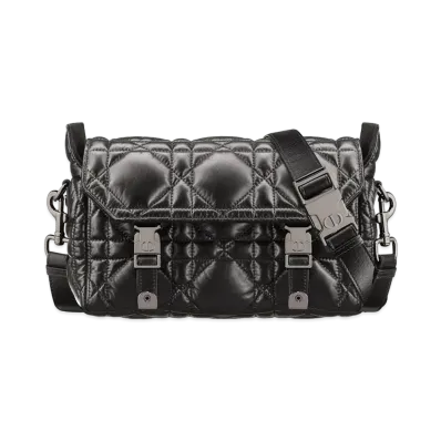 Dior Small Diorcamp Bag Macro Cannage Calfskin "Black"
