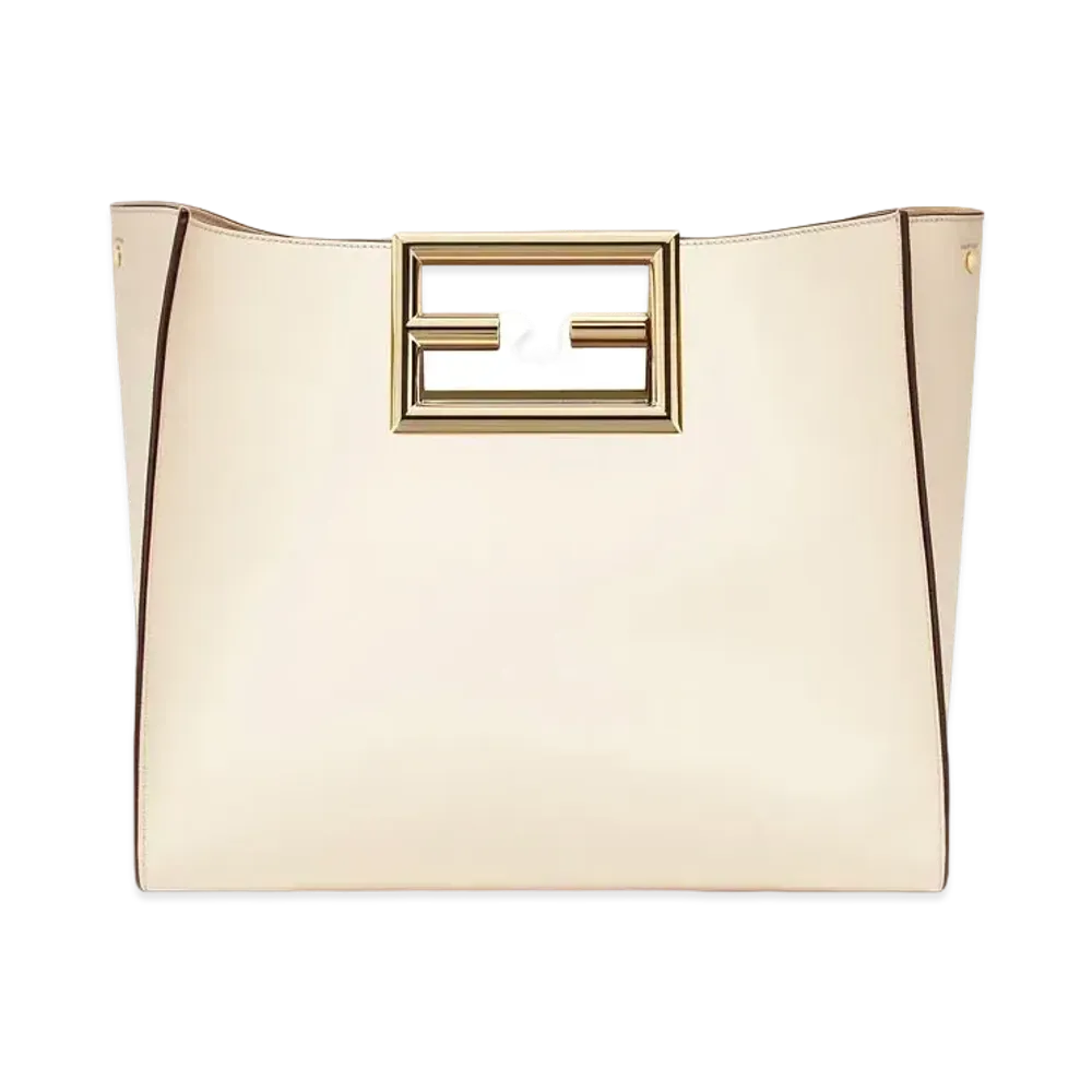 FENDI Way Medium Leather Bag "White"