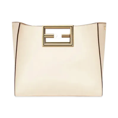 FENDI Way Medium Leather Bag "White"