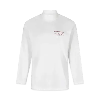 MARTINE ROSE Jersey Funnel Neck "White"