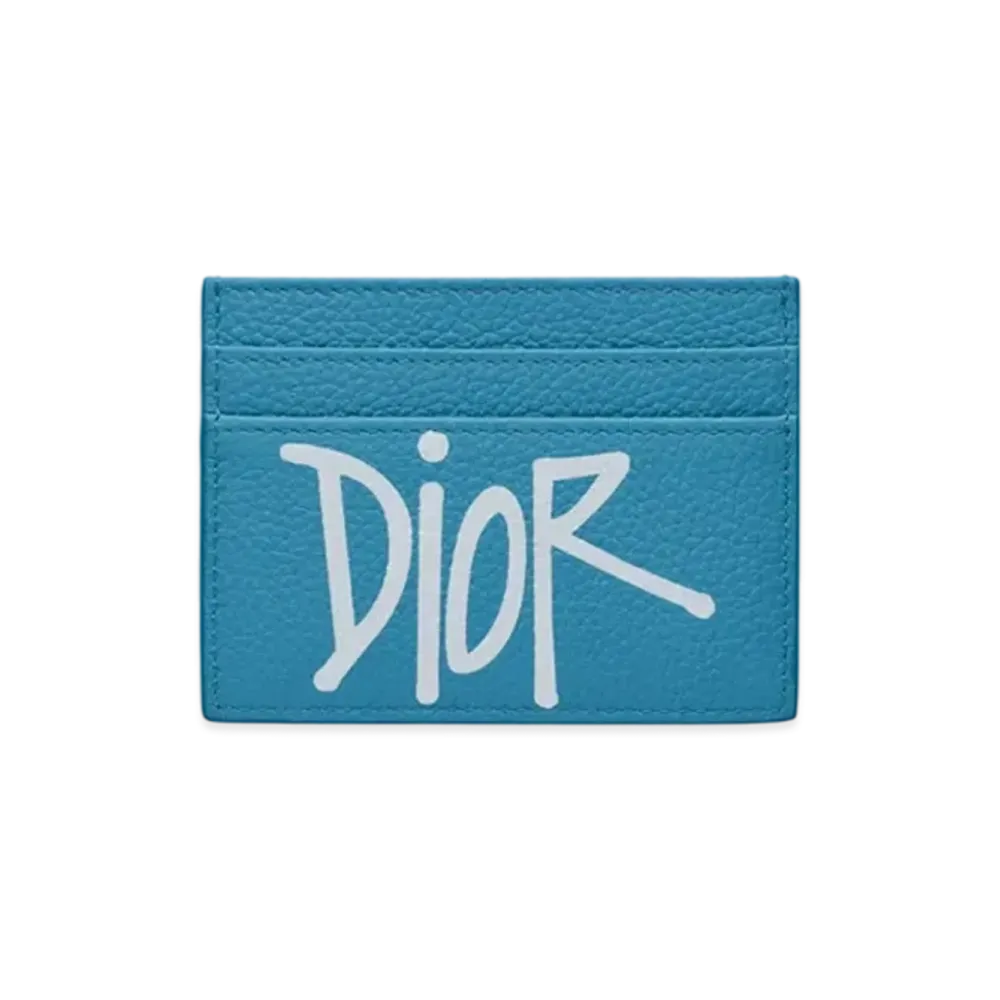 Dior x Shawn Stussy Card Holder "Blue"