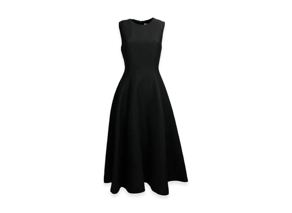 Dior Women's Silk Wool Long Dress "Black"
