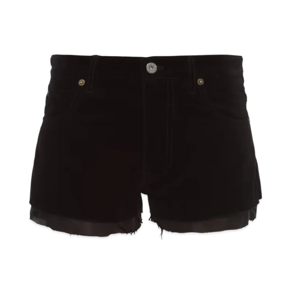 MIU MIU Women's Washed Velvet Shorts "Black"