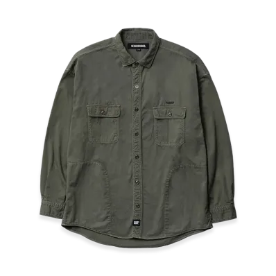 NEIGHBORHOOD Garment Dyed Shirt LS "Olive Drab"