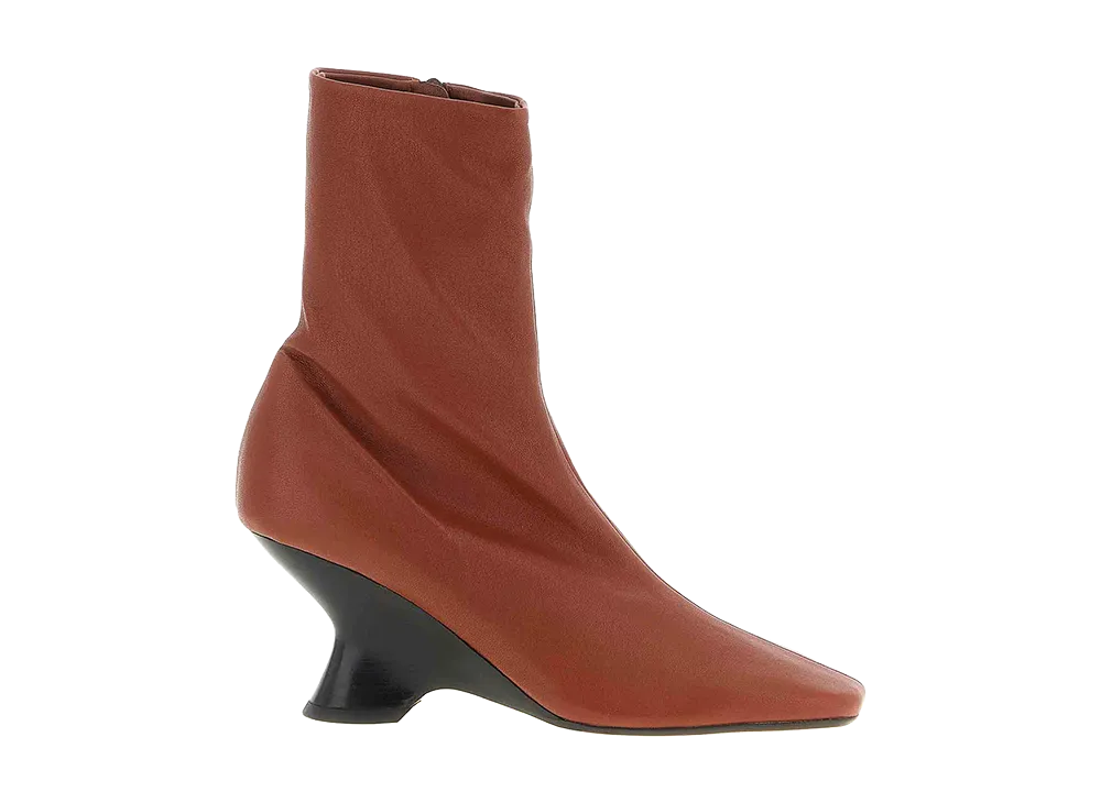DRIES VAN NOTEN Women's Heeled Boot "Bordeaux"