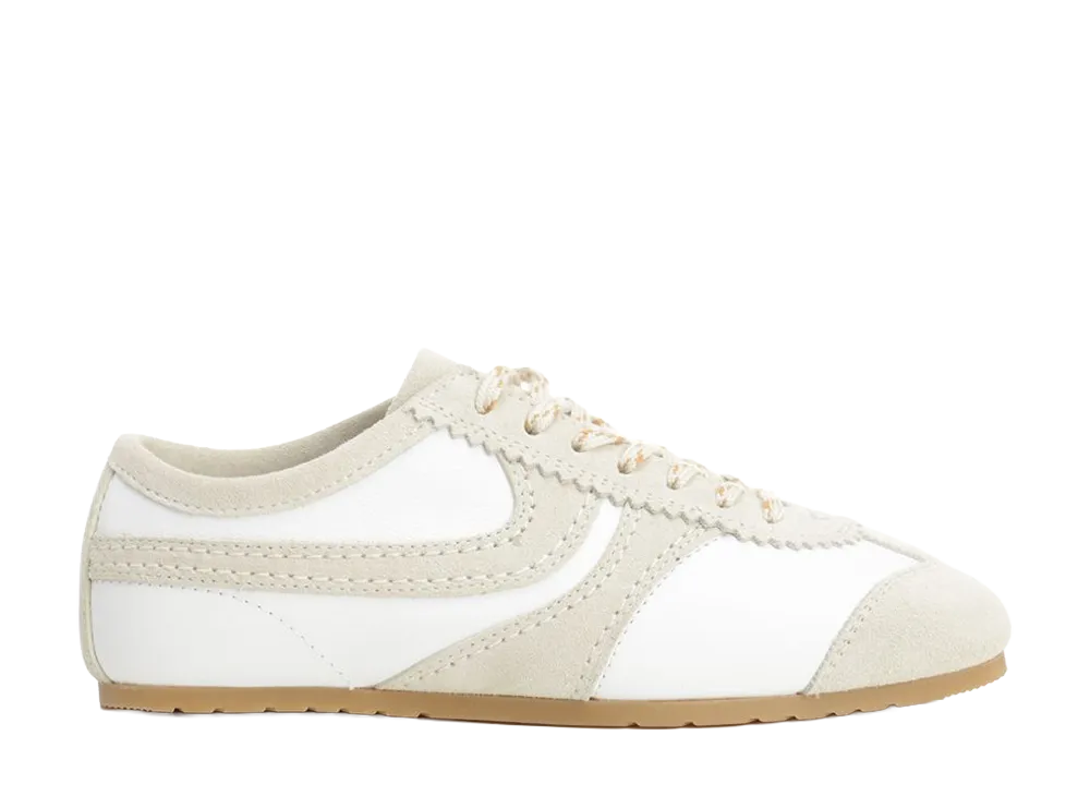 DRIES VAN NOTEN Women's Suede Sneakers "White"