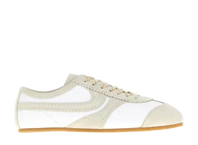 DRIES VAN NOTEN Women's Suede Sneakers "White"