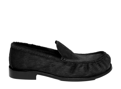 DRIES VAN NOTEN Calf Hair Loafers "Black"