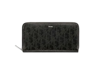 Dior DiorEssentials Long Zip Wallet Dior Oblique Galaxy Leather "Black"