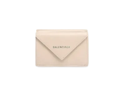 BALENCIAGA Papier Mini Wallet "Light Tapioca"