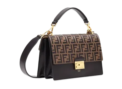 FENDI Kan U Leather Bag "Black"
