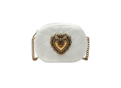 Dolce&Gabbana Devotion Camera Bag Matrasse Nappa Leather "White"