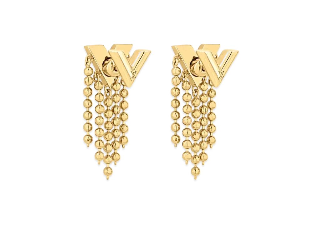 Louis Vuitton Essential V Skin Earrings "Gold"