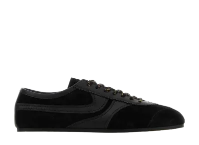 DRIES VAN NOTEN Suede And Leather Sneakers "Black"