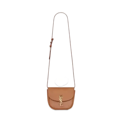 Saint Laurent Kaia Small Satchel In Smooth Vintage Leather "Brown Gold"