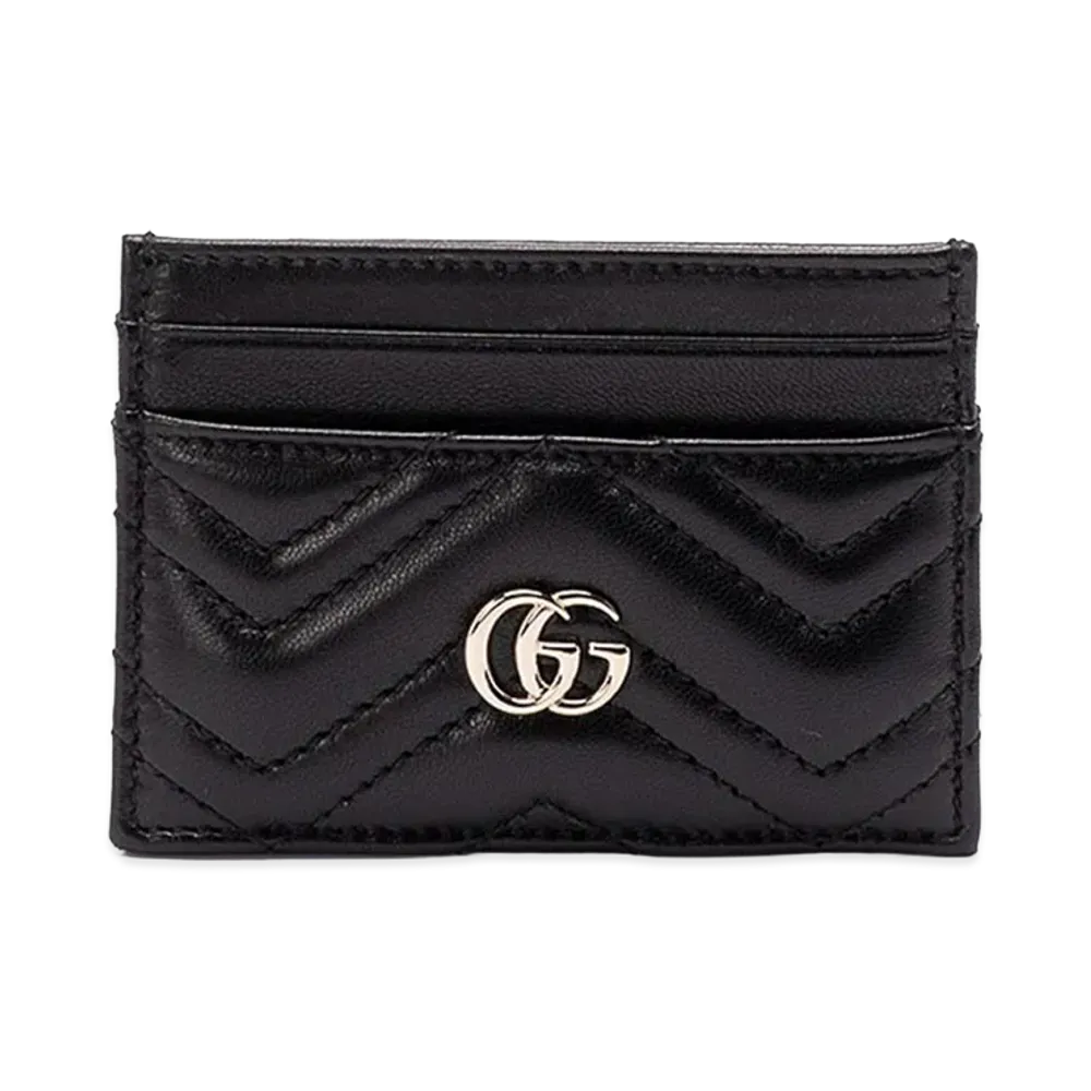 GUCCI Women's Leather Card Holder "Black"