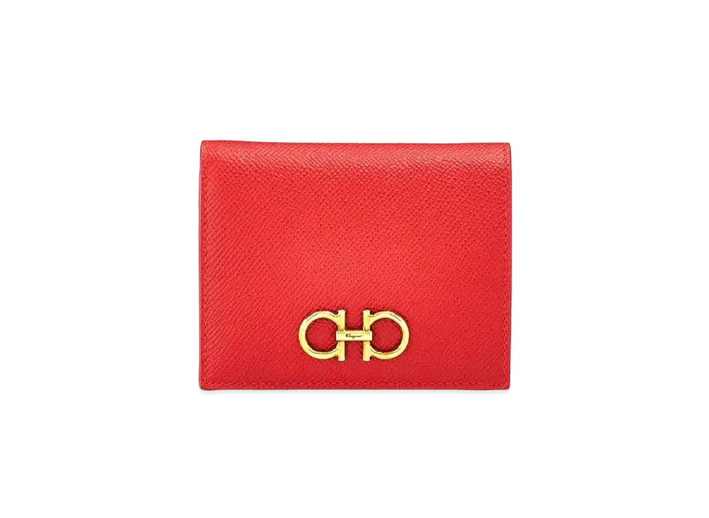 Salvatore Ferragamo Gancini Compact Wallet "Red"