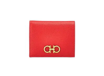 Salvatore Ferragamo Gancini Compact Wallet "Red"