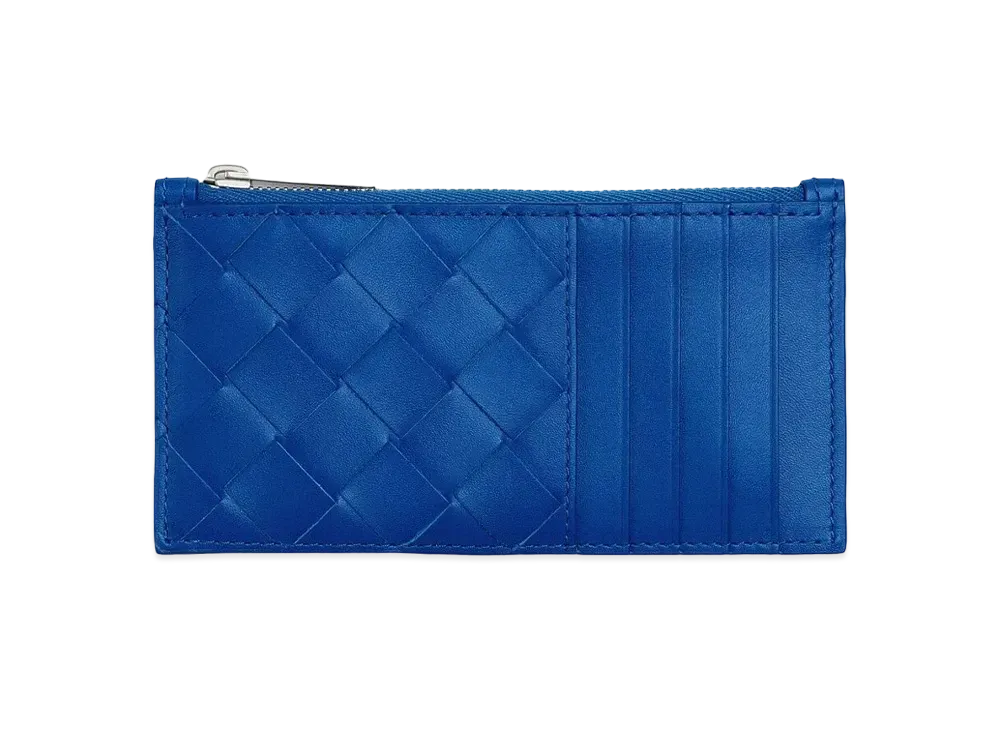 Bottega Veneta Zipped Card Holder "Cobalt"