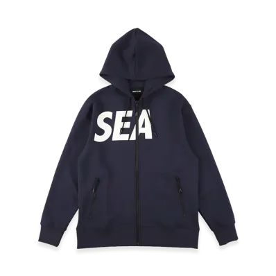 WIND AND SEA WDS-SIG Tech Fleece Zip-up Hooded shirt "Navy"